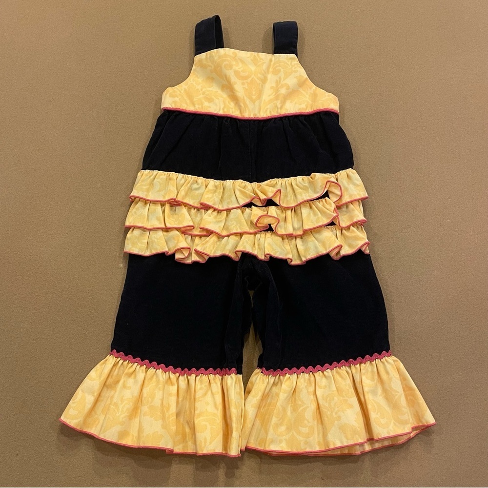 Shrimp & Grits Kids Corduroy Chicken Girls Jumper Size 6M - Picture 5 of 11